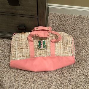 AKA Pink and Tan Bag